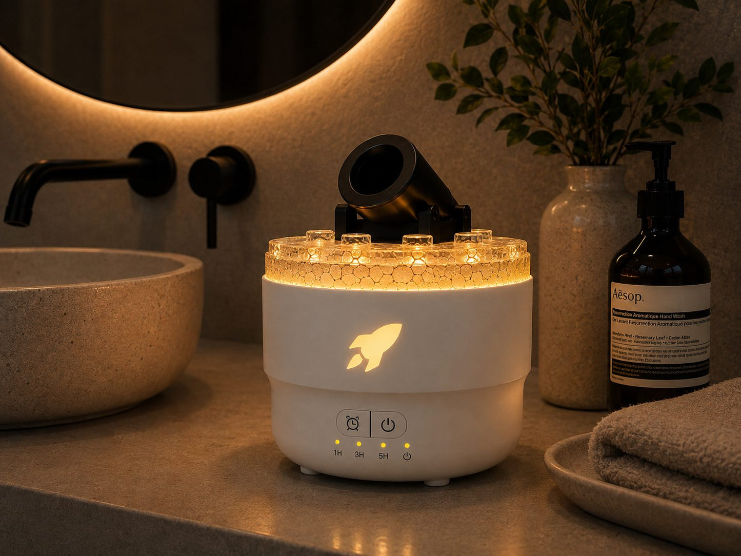 The Calm Diffuser - Aroma & Flame Light