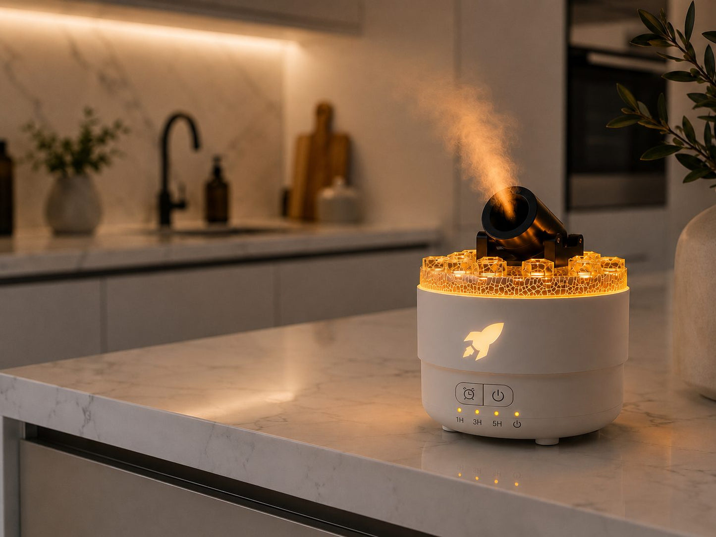 The Calm Diffuser - Aroma & Flame Light
